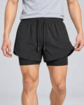 AVA Men’s 2-in-1 Performance Shorts – Black