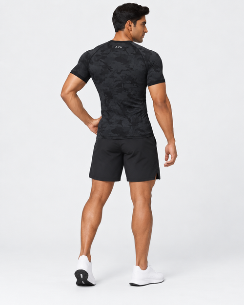 AVA Men’s Camo Performance T-Shirt – Black