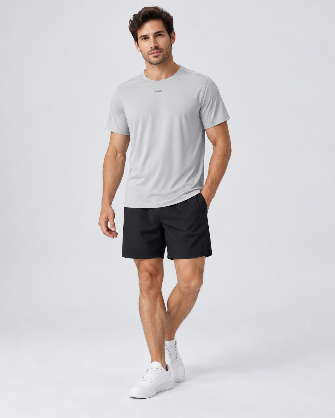 AVA Men’s Performance T-Shirt – Light Grey